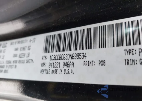 2013 Chrysler 200 Limited из США, поврежденный, VIN 1C3CCBCG3DN699534